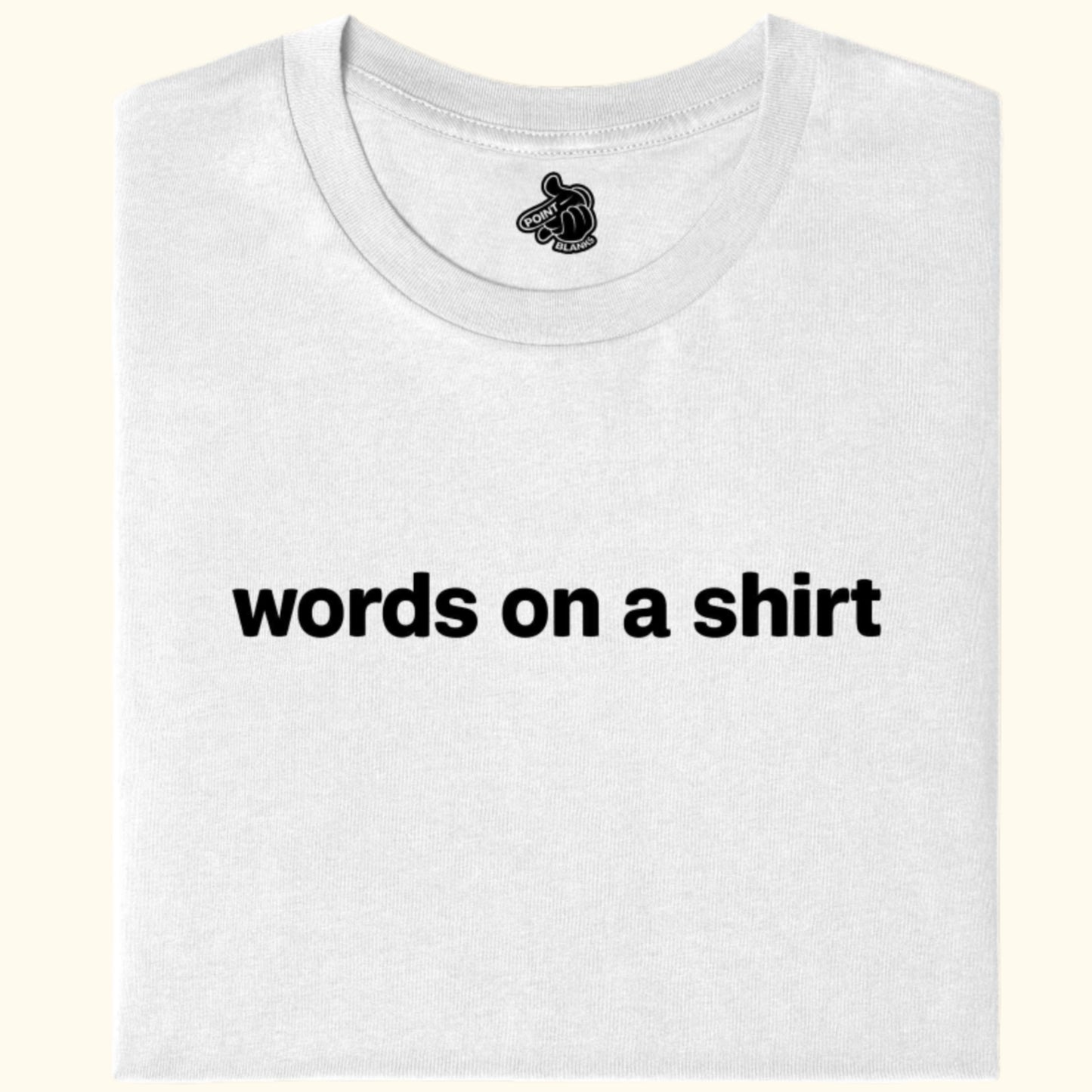 w - words on a shirt
