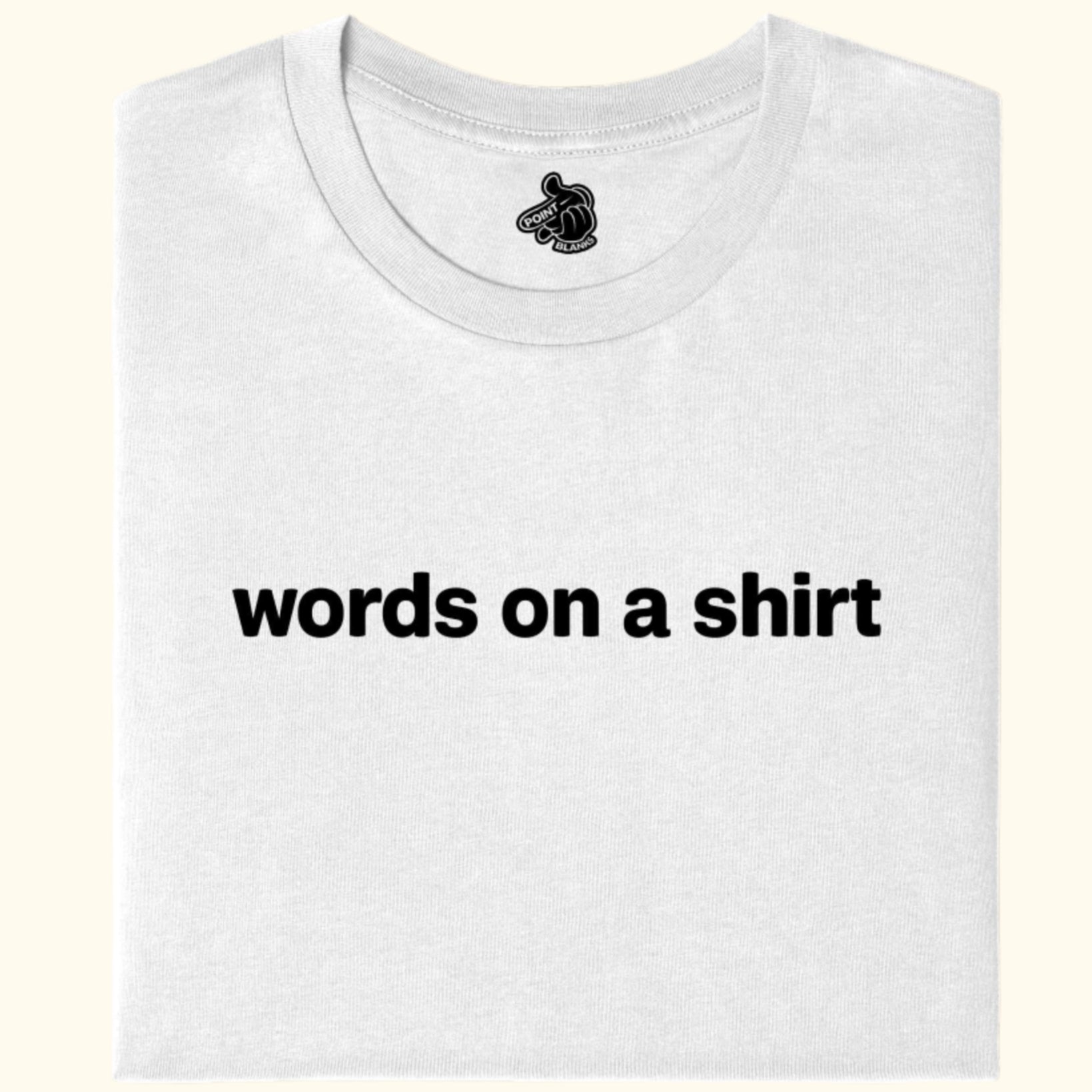 w - words on a shirt