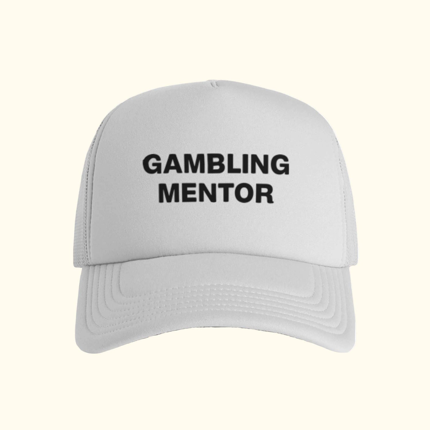 Gambling mentor funny gambling hat poker blackjack casino slots hat meme point blanks White 