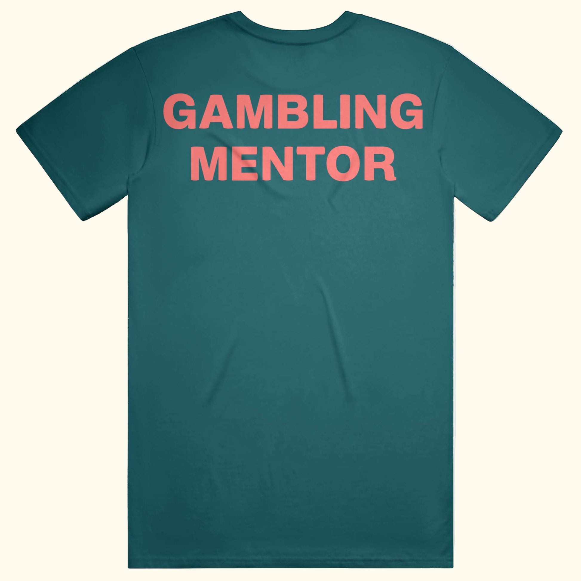 GAMBLING MENTOR funny casino tee gamble meme shirt slots poker t-shirt money spread Roulette Green