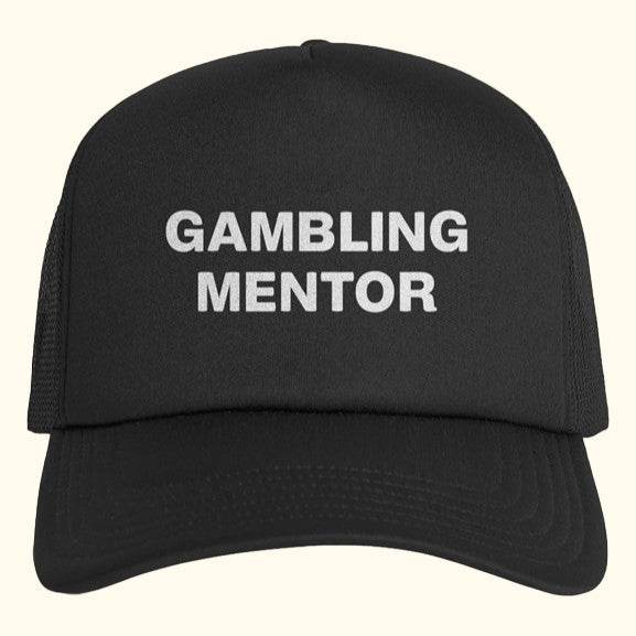 Gambling mentor funny gambling hat poker blackjack casino slots hat meme point blanks White 